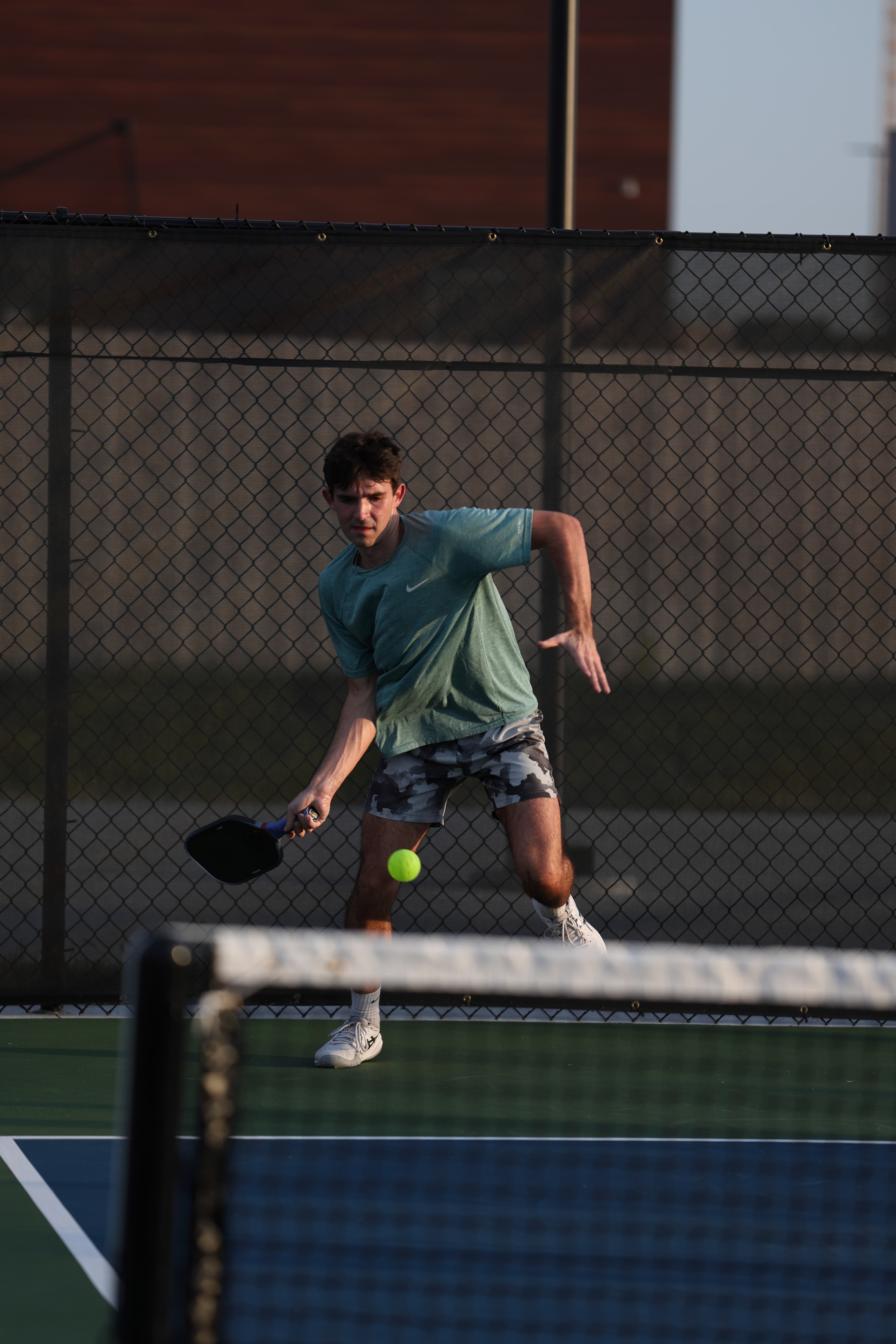 Jackson in action on the pickleball court
