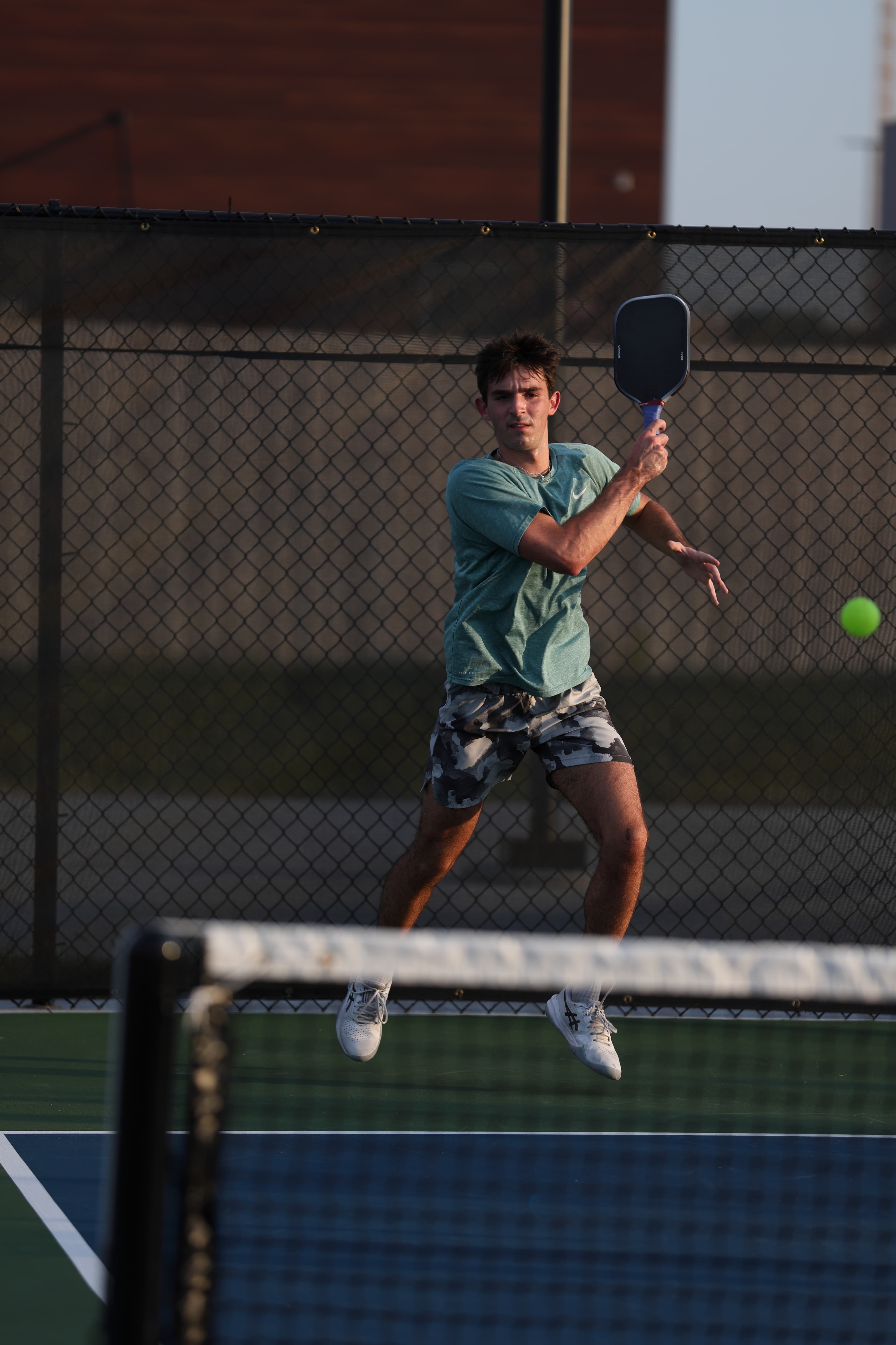 Jackson Lee playing pickleball