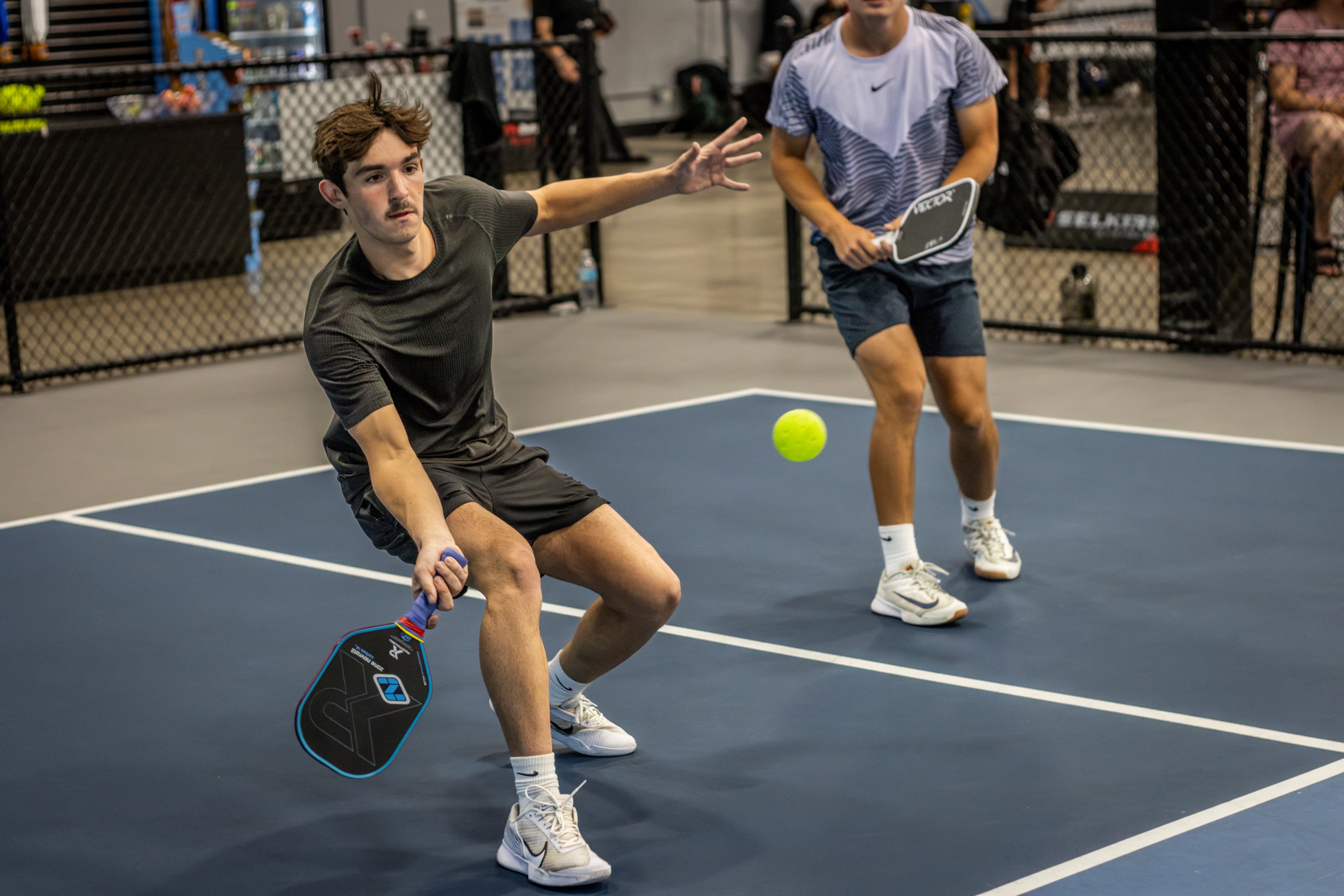 Jackson Lee competing on the pickleball court